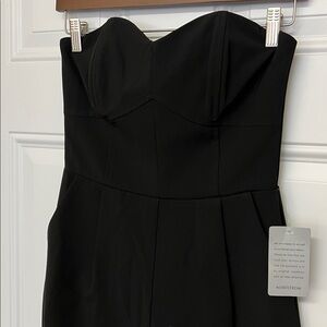 Adelyn Rae Black Strapless Jumpsuit